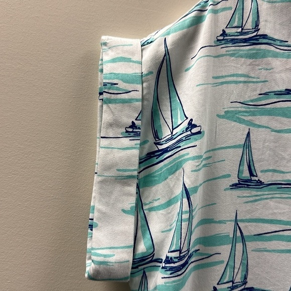 NWT Jayes Studio ‘Sail Away’ Day Dress White Blue Small Preppy Coastal Grandma - Picture 7 of 13